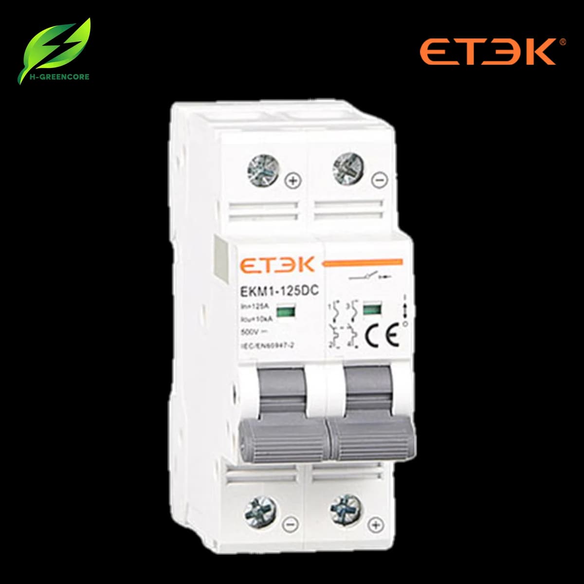 Aptomat ETEK DC MCB EKM1-125DC-2C125