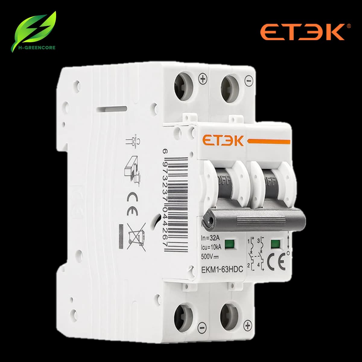 Aptomat ETEK DC MCB EKM1-63DC-2C25