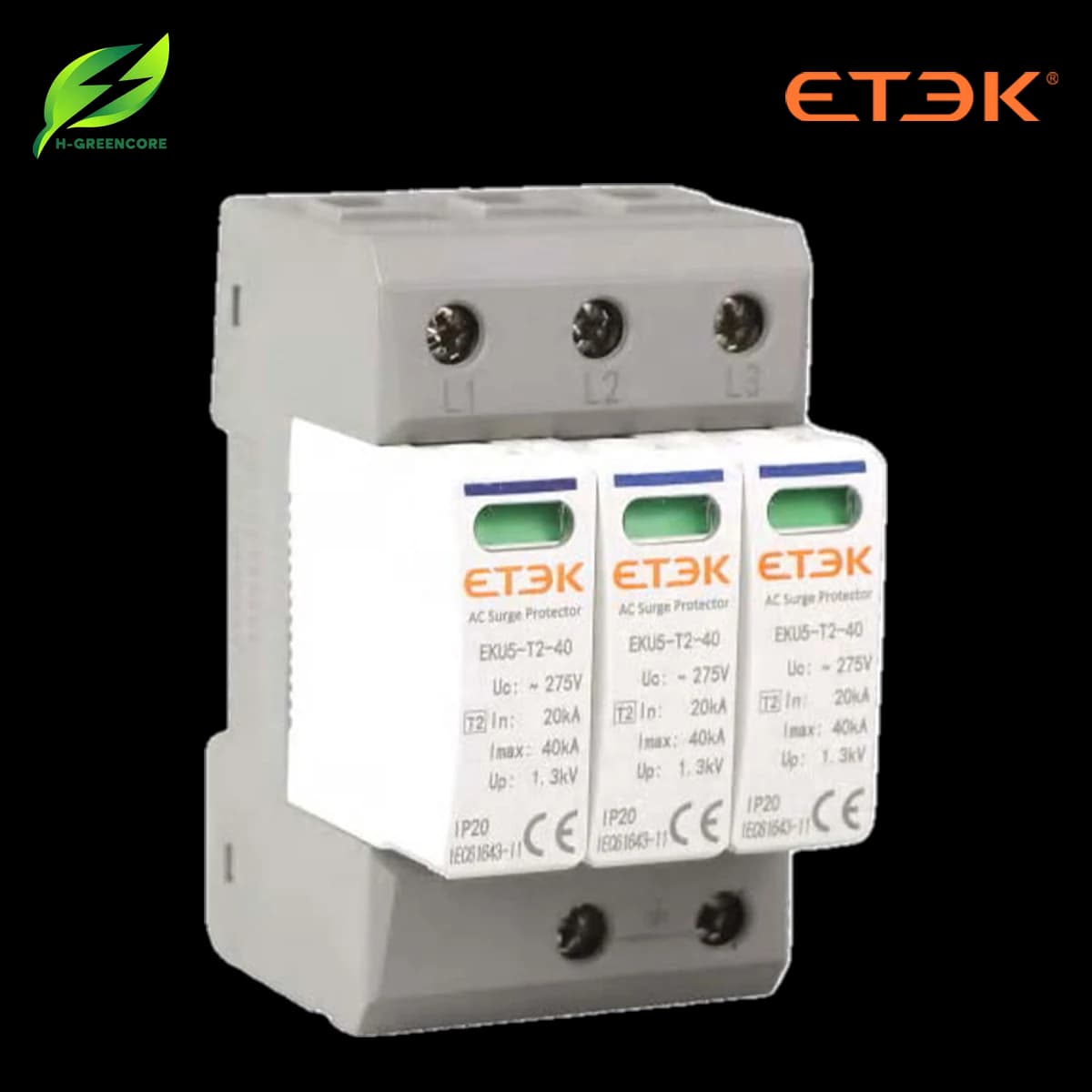 Thiết bị chống sét lan truyền ETEK T2-40KA-440V