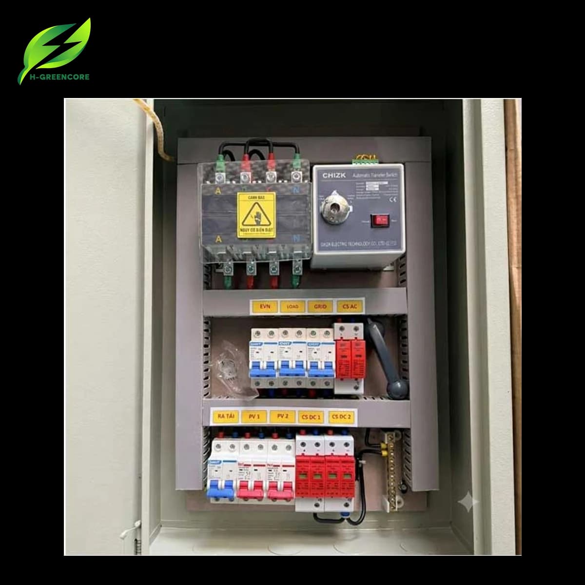 Tủ điện hybrid 1 pha 2 MPPT