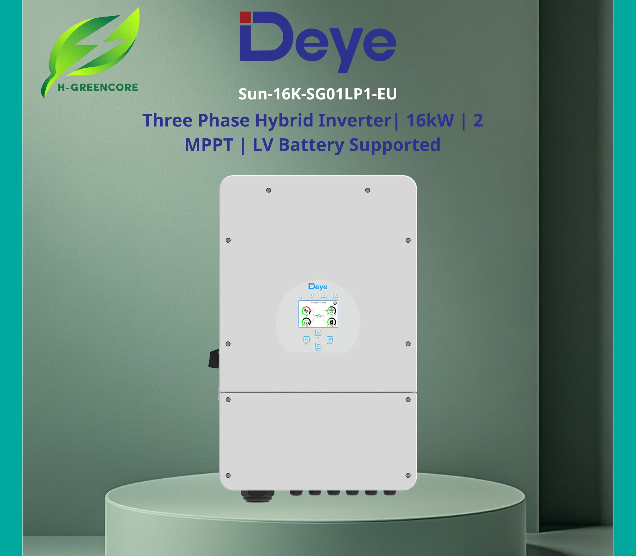 Inverter DEYE 16kW Hybrid 1 Pha